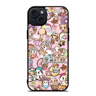 TOKIDOKI DONUTELLA COLLAGE IPhone 15 Pro Max Case Cover Slim Cover with Bumper Anti-Scratch Soft Microfiber Lining Smooth Cover for IPhone 15 -6.1 Inch