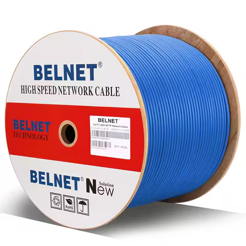 1000ft double shielded CAT7 cable 10G SFTP RJ45 LAN 0.6mm OFC twisted pair fo HD network engineering