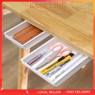 💥POST EMCO💥 Self-Adhesive Under Desk Drawer Punch Free Office Drawer Hidden Paste Makeup Organizer D