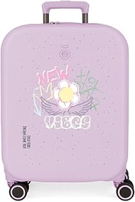 New Vibes Cabin Suitcase, Purple, 40 x 55 x 20 cm, Rigid, 3.22 kg, TSA Closure, ABS, 3.22 kg, 44 L, 