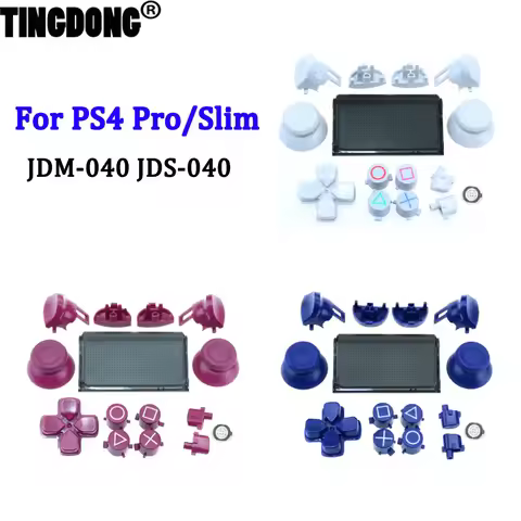 Full Set Replace Joysticks Dpad Button R1 L1 R2 L2 Direction Key ABXY Buttons jds-040 For PS4 Pro Sl