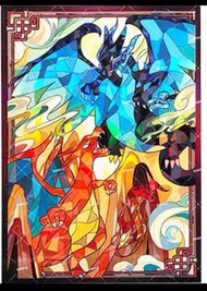 ptcg 寶可夢 卡套  玻璃彩繪 幻彩閃（噴火龍 mega 新春限定）