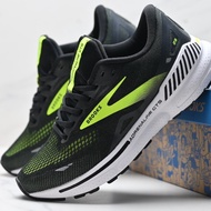 Brooks Adrenaline GTS 23 Cushioning Marathon Nitrogen Jogging Shoes Black Green