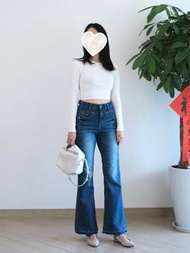 Howluk韓國春季微喇叭牛仔褲