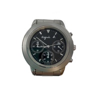 Agnes b. others quartz wrist watch analogues BLK SLV V654-6100 Direct from Japan Secondhand