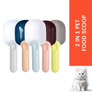 2 IN 1 Pet Food Scoop w/Clip Canned Food Spoon Cat Dry Food Spoon Grain Shovel Dog Scooper Feeder Sudu LELE CAT SUPPLIES