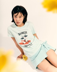 PAUL FRANK เสื้อยืดผู้หญิง LOGO FONT DEEP COLORFUL SS TEE