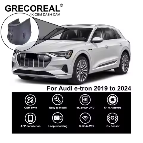 GRECOREAL 4K Dash Cam Front and Rear WiFi Car Dual Dashcam Easy Install Plug Play Compatible with Au