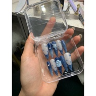 Summer navy blue nails