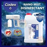Codex Nano Mist Disinfectant Liquid Sanitizer 5L &amp; Spray Gun 消毒液 消毒水 AF KKM APPROVED Sanitizer Spary Machine 5 Liter