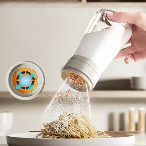 Salt Dispenser No Need Press Salt Tank Glass Sugar Bottle Shaker Canister Kitchen Seasoning Box Mois