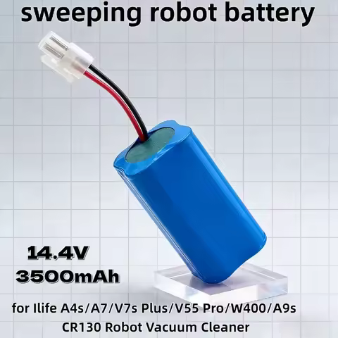 14.4V 3500mAh Rechargeable Lithium Battery – High Capacity Replacement for Ilife A4s/A7/V7s Plus/V55