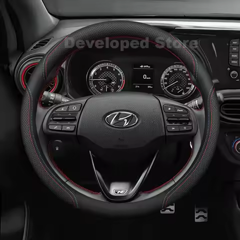 Car Steering Wheel Cover For Hyundai i10 Grand i10 i20 IX35 IX20 2025-2013 Leather Auto Steering Whe