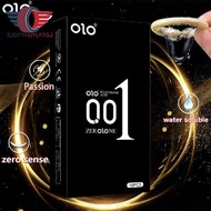 OLO 001 Hyaluronic Acid Condoms - Cool & Warm Sensation, 10-Pack for Men & Women, Hotel-Ready Adult 
