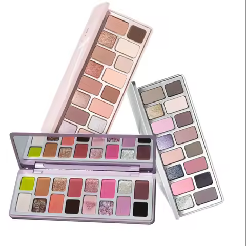 Chéeryep 16 Color Eye Shadow Plate Matte Shimmer Glitter Pressed Highly Pigmented Powder,Natural Vel