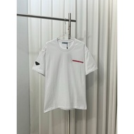 T-shirt Lelaki dan Wanita Prada, T-shirt Bercetak, T-shirt Leher Bulat, T-shirt Kasual, T-shirt Pasa