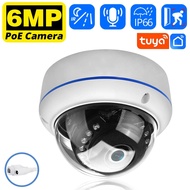 Tuya Smart Poe Ip Dome-camera Outdoor 6mp Hd Video Surveillance Ip Camera Cctv Iptv Waterproof Motio