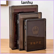 LANHU Certificate Storage Box, A4 Dustproof A4 File Box,  Plastic Transparent Multifunctional Deskto