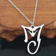 Michael Jackson Memorial Necklace Silver Color Letter MJ Necklaces & Pendants Fashion Jewelry