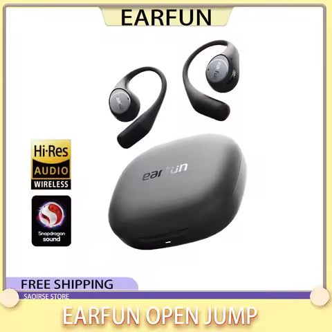 EarFun Open Jump Open-Ear Wireless Earbuds 4-mic AI Noise Cancellation Low Latency 3D Panoramic Spat