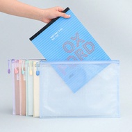 5pcs Macaron Colored Mesh Zipper Bag Set For A4/A5/A6 Size, PVC Transparent Waterproof Material, Mul