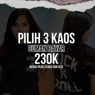 Penjualan Terbanyak.. Paket hemat beli 2 gratis 1 kaos band kaos music