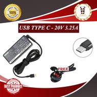 Lenovo 20V 3.25A (USB TYPE-C) For ThinkPad E480 E485 E580 E585 E490 E490s E590 Series Laptop