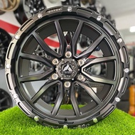 4x4 Sport Rim Raxer Road-Off Volcano AT12 Wheel 18 Inch 9JJ 6H139 ET+15 Matte Black+Milling Spoke
