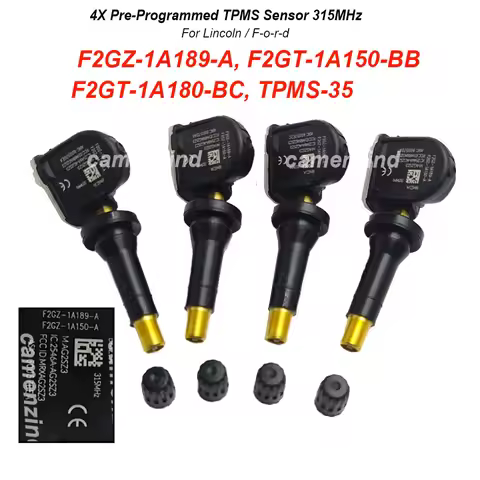 4PCS Programmed 315MHz TPMS F2GZ-1A189-A TPMS-35 For Lincoln MKX Nautilus Mark LT F2GT-1A150-BB F2GT