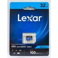 Lexar Microsd 32GB 633x Up to 100Mb/s MicroSDXC UHS-I A1 32 GB