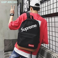 SUPREMEˉ Hip-Hop SUPREME Student Schoolbag Backpack Mens And Womens Single Shoulder Bag Sports Trave