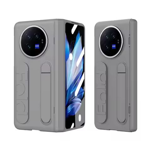 Wristband For Vivo X Fold 3 Pro Case Glass Screen Silicon Wrist Strap Invisible Bracket Cover