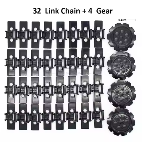 MOC Building Blocks Technical Parts 3711 57519 57518 High-Tech Tank Chain Track Link Particle Assemb
