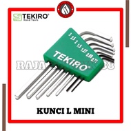 TEKIRO mini L Key 7pcs Hex Key Set 0.71-3.0mm