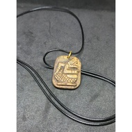 Yellow iron pendant necklace