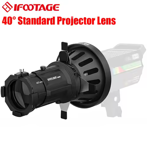 IFOOTAGE 40° Spotlight Projection Lens Modifier, Video Light Attachment, Standard Bowens Mount Spotl