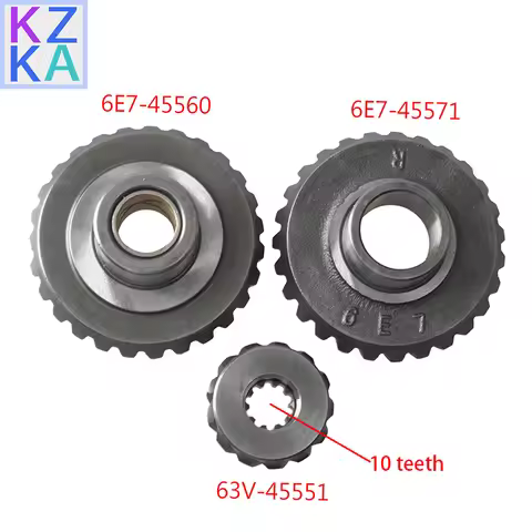 63V-45551 6E7-45560 6E7-45571 Gear Kit For Yamaha 15HP 9.9HP Outboard Motor 6E7-45560 6E7-45571 63V-