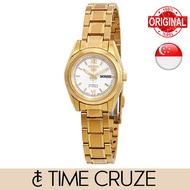 [Time Cruze] Seiko 5 SYMK30  Automatic Gold Tone Stainless Steel White Dial Small Women Watch SYMK30K SYMK30K1