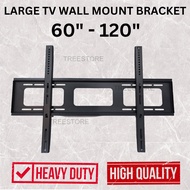 HEAVY DUTY Universal LARGE TV 60-120 Inch Slim Fixed LCD LED TV Bracket Wall Mount High Quality 60/6