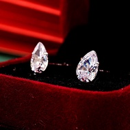 KL0111GIOTNUOC Women's Pera Pear Cut Teardrop Stud Earrings 10.0ly by Kylan Silver