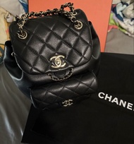Chanel Duma backpack 黑金牛皮