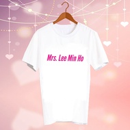 Fanmade Star T-Shirt Quotes Fan Club Korean Products CBC97 Mrs lee Min Ho