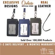 Premium Quality Leather Lanyard /ID cardholder/Wallet/Leather 4164 - lanyard with Zip Pocket HPOX
