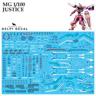 [DELPI DECAL] 323 MG 1/100 JUSTICE GUNDAM [WATER DECAL]