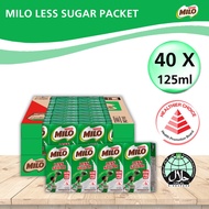 MILO UHT Less Sugar Chocolate Malted Milk 10 x 4x125ml/Case (Expiry Date: Oct 2024 ) - HALAL