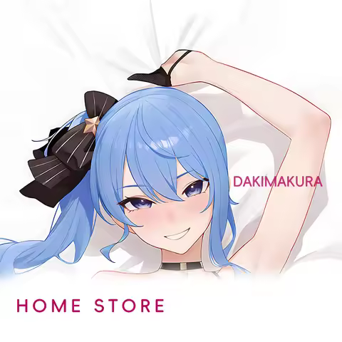 Dakimakura Cover Hololive Hoshimachi Suisei Anime Double-Sided Print Waifu Pillowcase Life-Size 2way