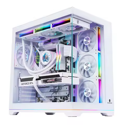 Hot SellingDesktop PC for 7 7700 10-Core 32GB RAM 1TB NVMe SSD RX9060 XT 16GB Graphics Card Liquid C