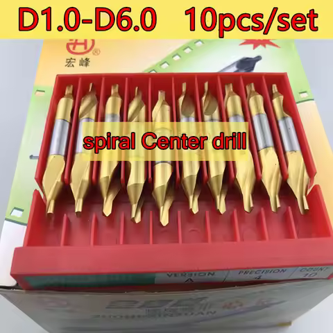 D1.0 D1.5 D2.0 D2.5 D3.0 D3.15 D3.5 D4.0 D5.0 D6.0 D6.3 HSS titanium spiral Center drill Processing: