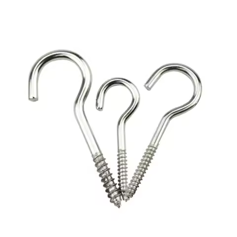 20Pcs M3/M4/M5 Stainless Steel Eye Screws Hooks Self-Tapping Ceiling Hooks Metal Cup Hooks for Plant