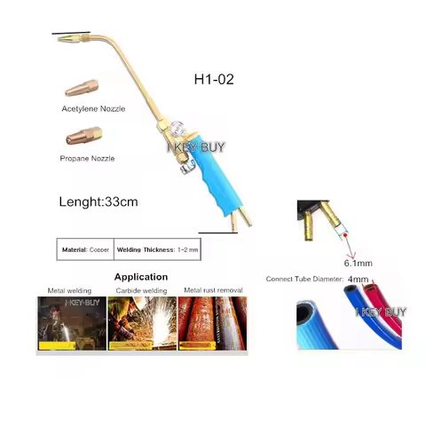 H01-2 Gas Brazing Injection Style Manual Welding Torch Oxygen Gas Propane/Acetylene Natural Coal Gas